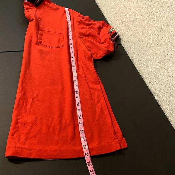 2XL Coca Cola Red Polo Shirt Black Collar Large Logo Classic Soda Brand Top - Picture 8 of 9